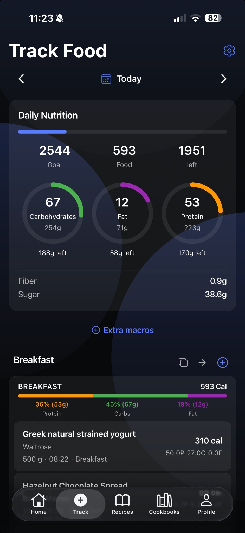 nutrition app preview